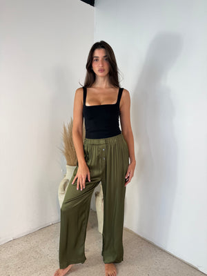 Satin Elastic Joggers