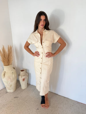 Button Down Midi Dress