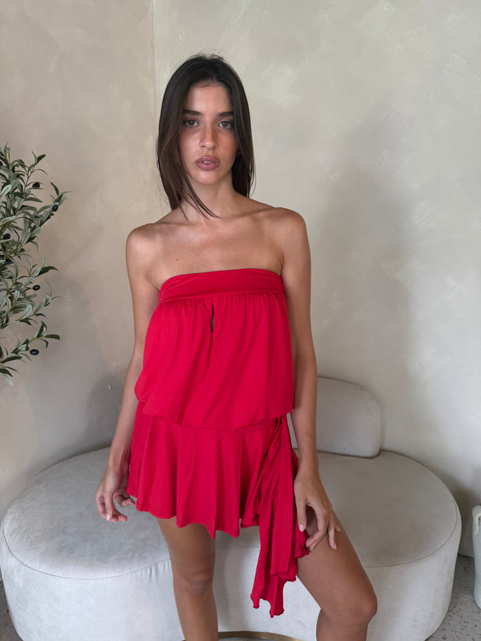 Tube Mini Skort Dress