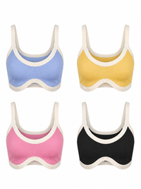 RIBBED SHORT TWO-TONE BRAMI