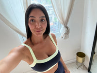 Block Sports Bra LIME NAVY