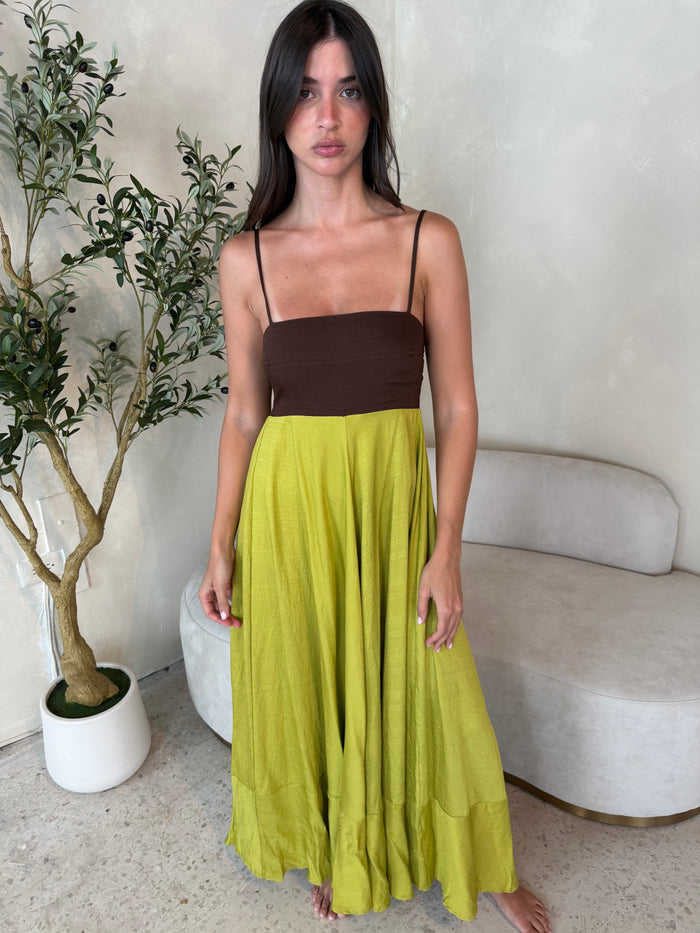 Color Block Maxi Dress