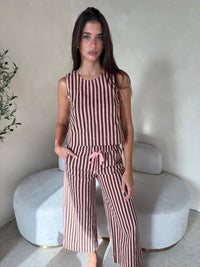 Stripe Denim 2pc Set