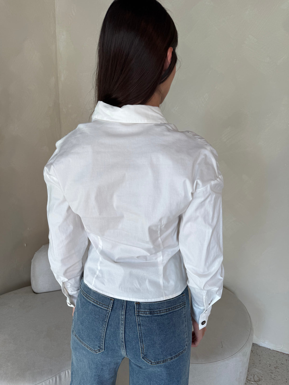 Deep V Overlap Shirt