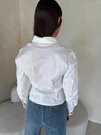 Deep V Overlap Shirt