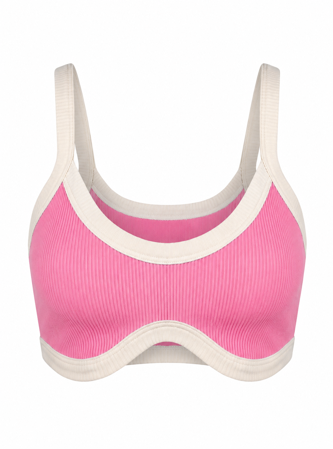 RIBBED SHORT TWO-TONE BRAMI