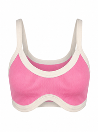 RIBBED SHORT TWO-TONE BRAMI
