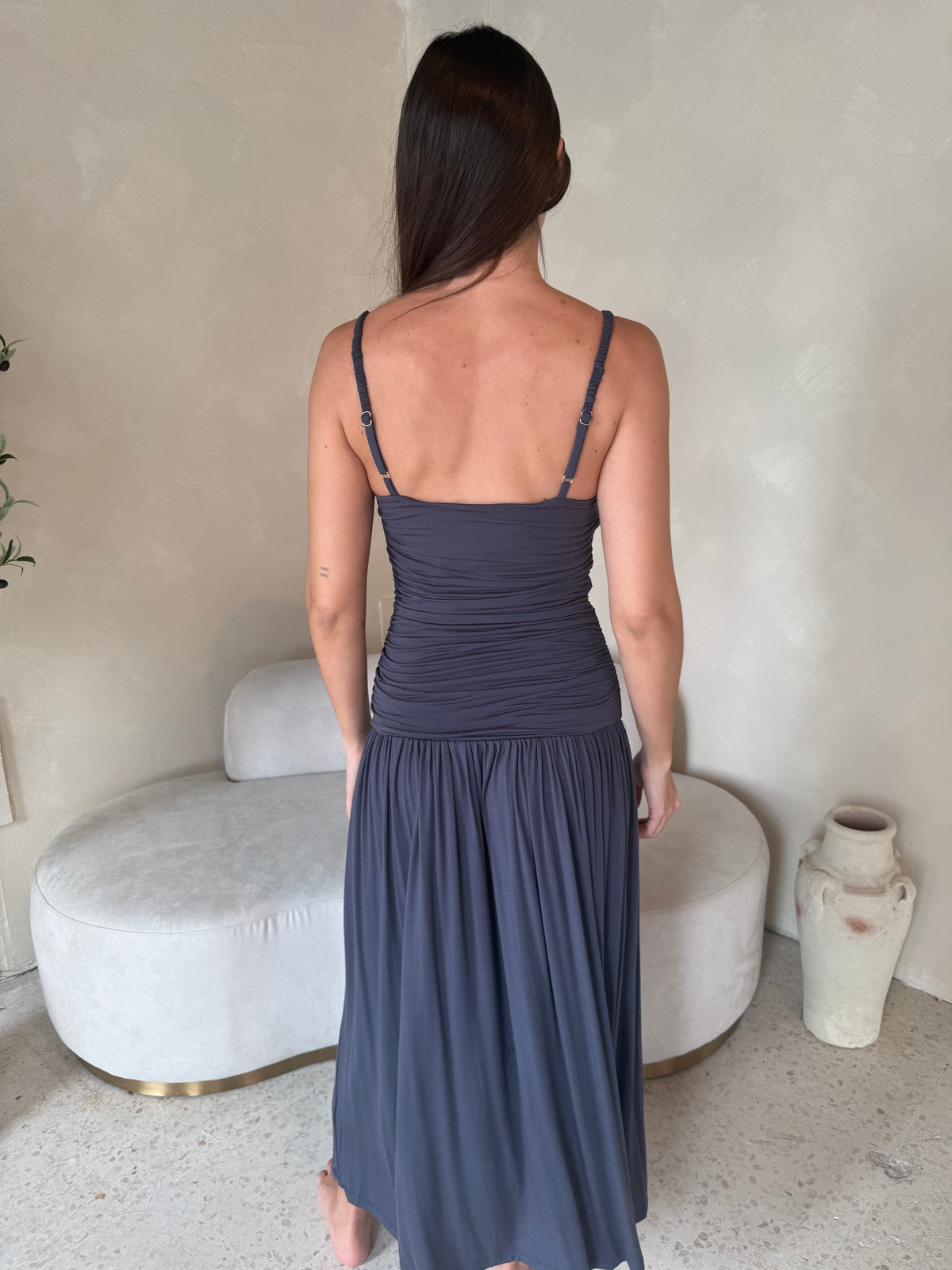 Ruched Bodice Maxi Dress