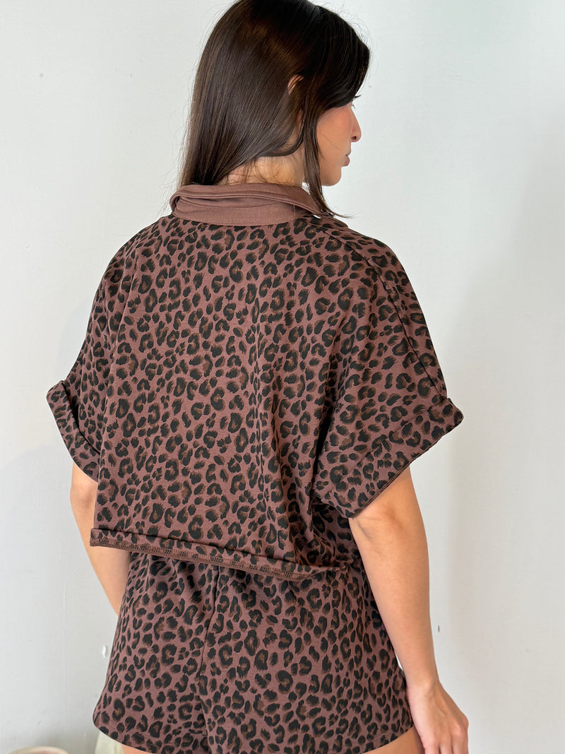 Leopard SS Top & Short Set