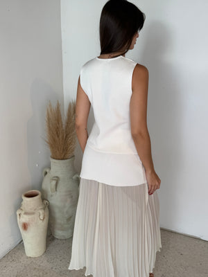 White Vest & Skirt Set