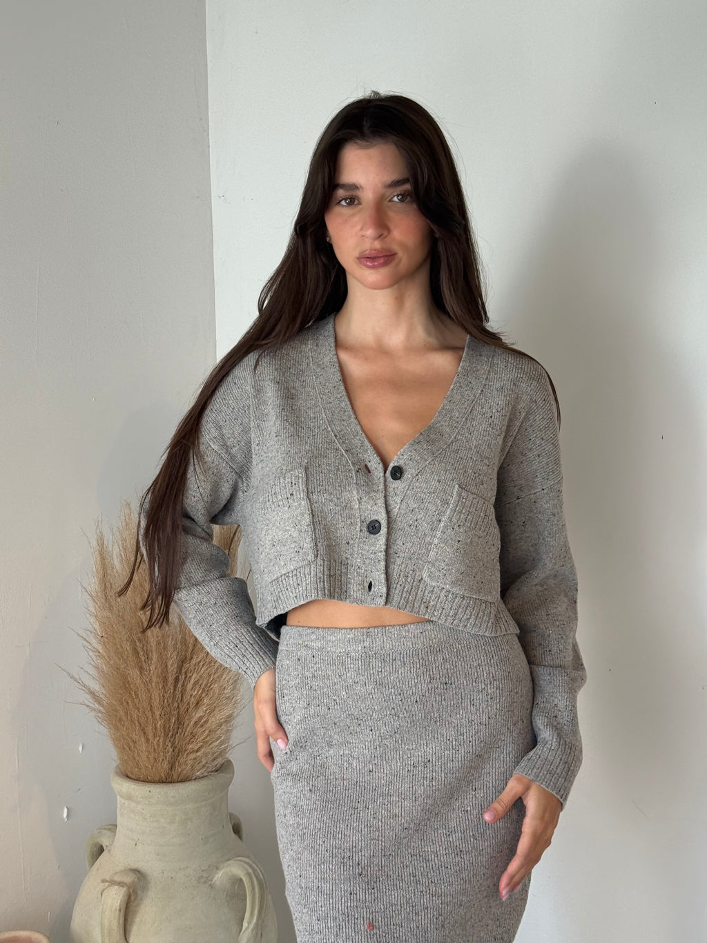 Cardigan & Skirt Set