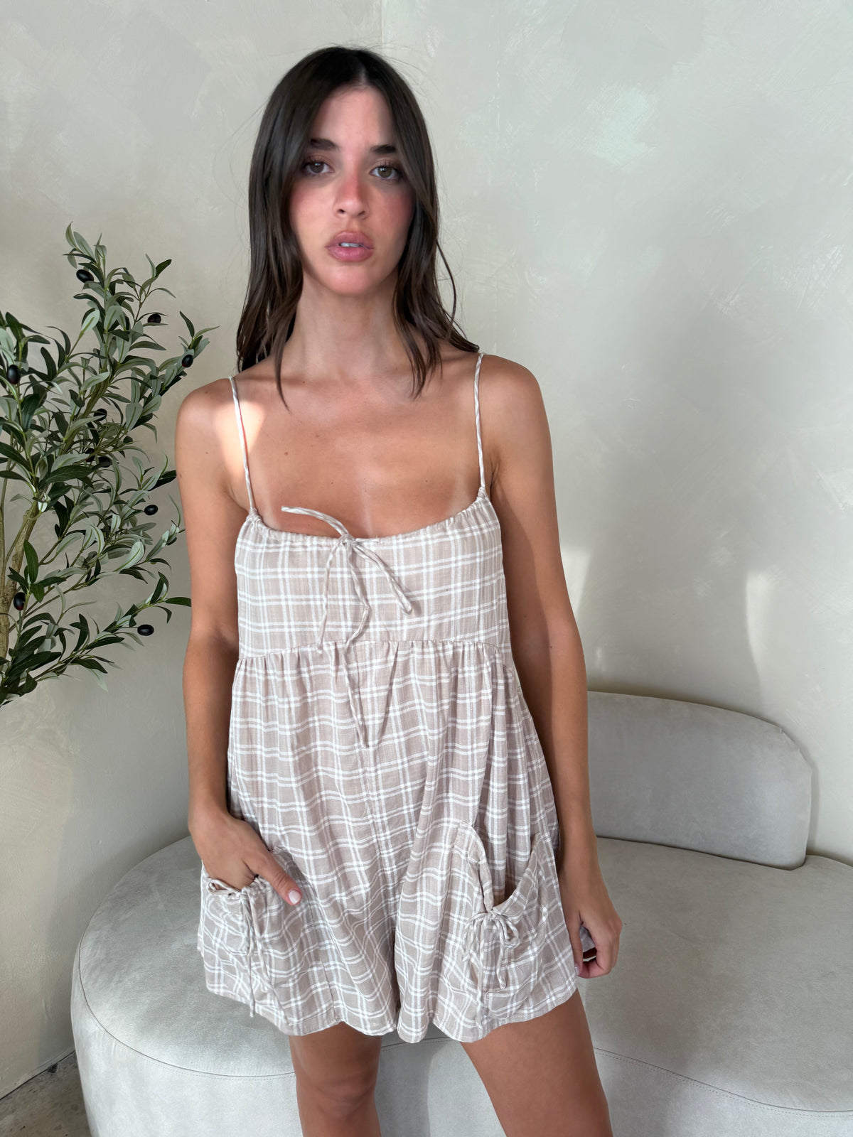 Gingham Romper