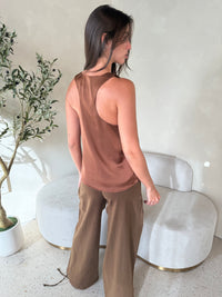 Brown Lotus Denim Pants