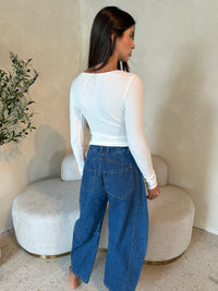 Dark Denim Barrel Jeans