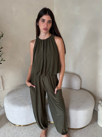 Solid Bubble Top & Pant Set