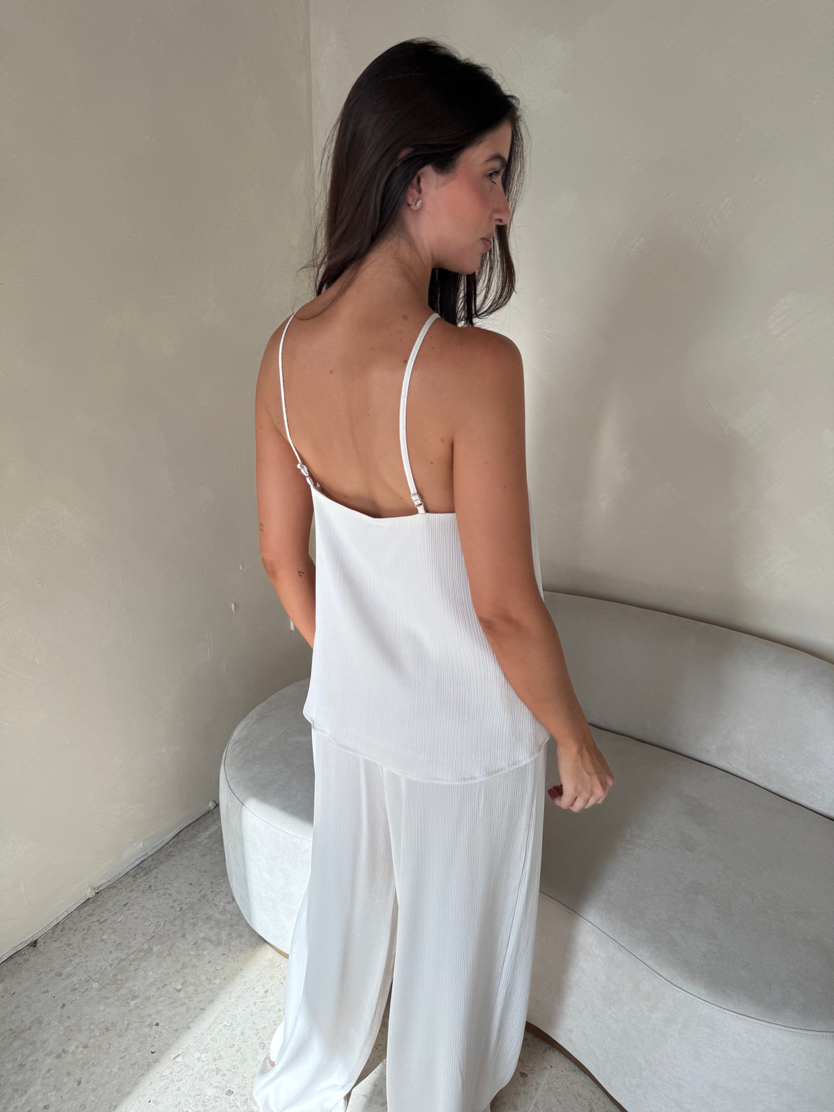 Cream Satin Set
