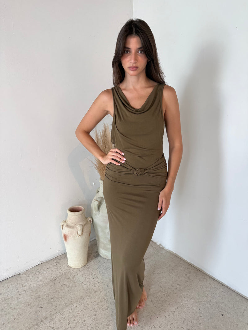 Moss Draped Maxi Dress