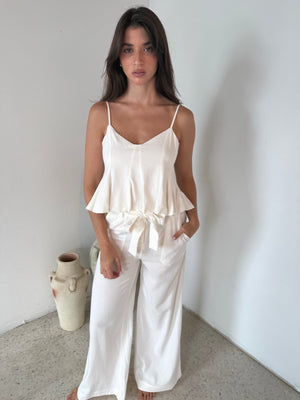 Ivory Tank & Pant Set