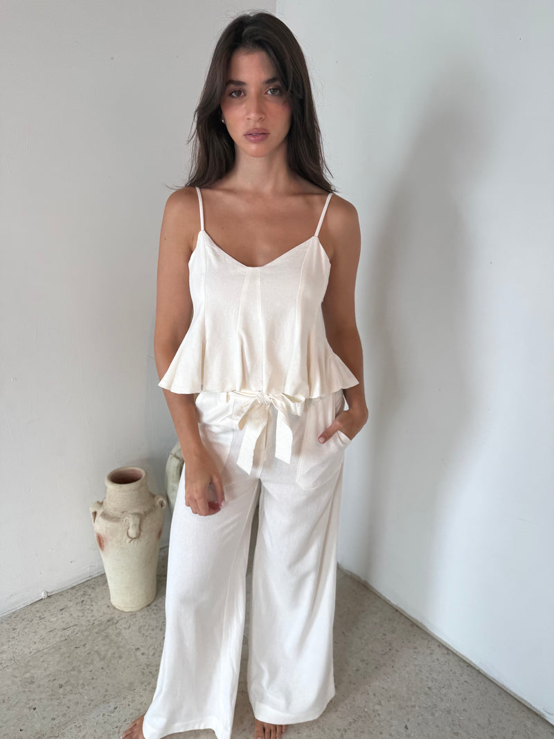 Ivory Tank & Pant Set