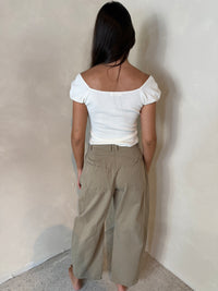 Taupe Barrel Pants