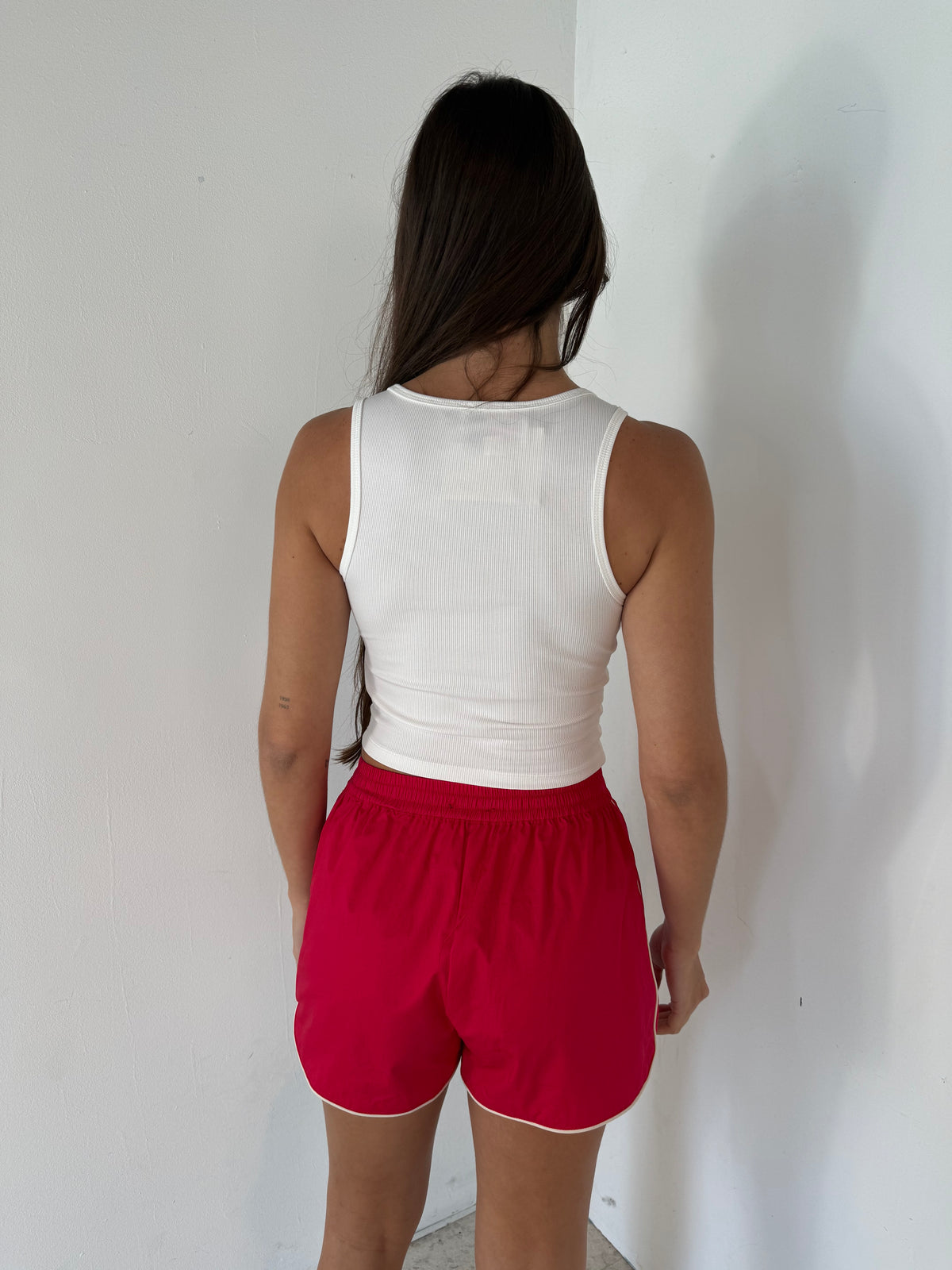 Red Contrast Shorts