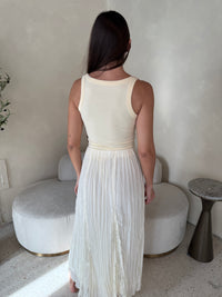 Ivory Lace Maxi Skirt