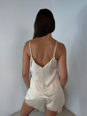 Lace Embroidered Cami & Short Set