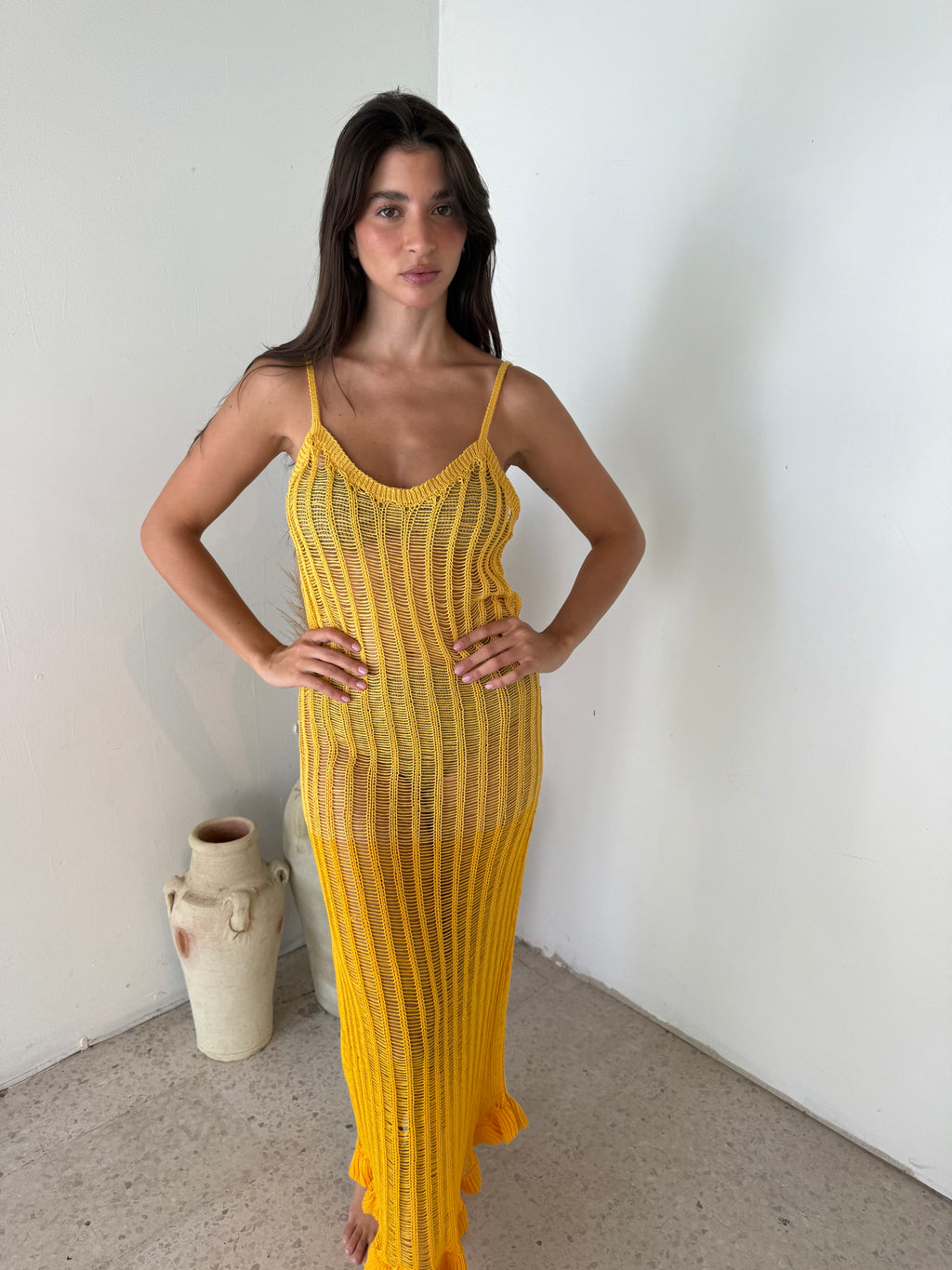 Knit Yellow Coverup