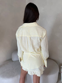 Tie-front Shirt Cover-up Dress