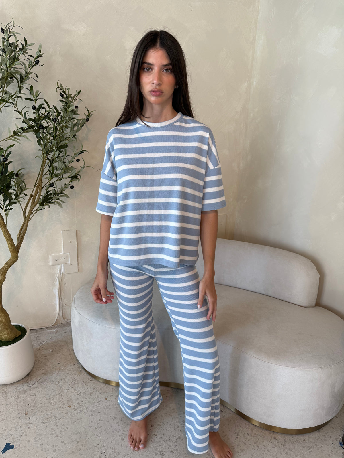 Stripe Boxy Lounge Set