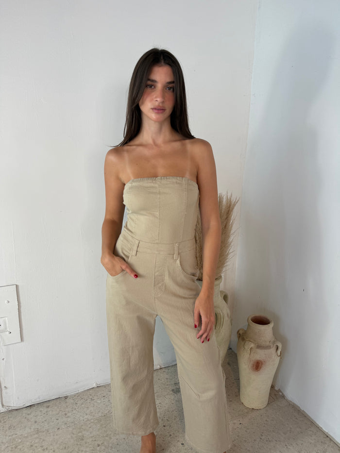 Solid Barrel Jumpsuit