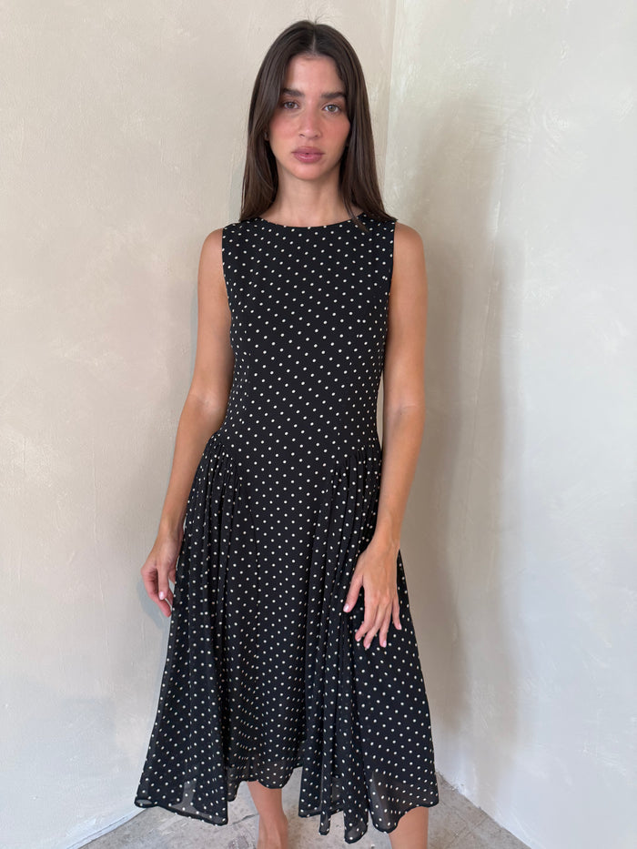 Polka Dot Midi Dress