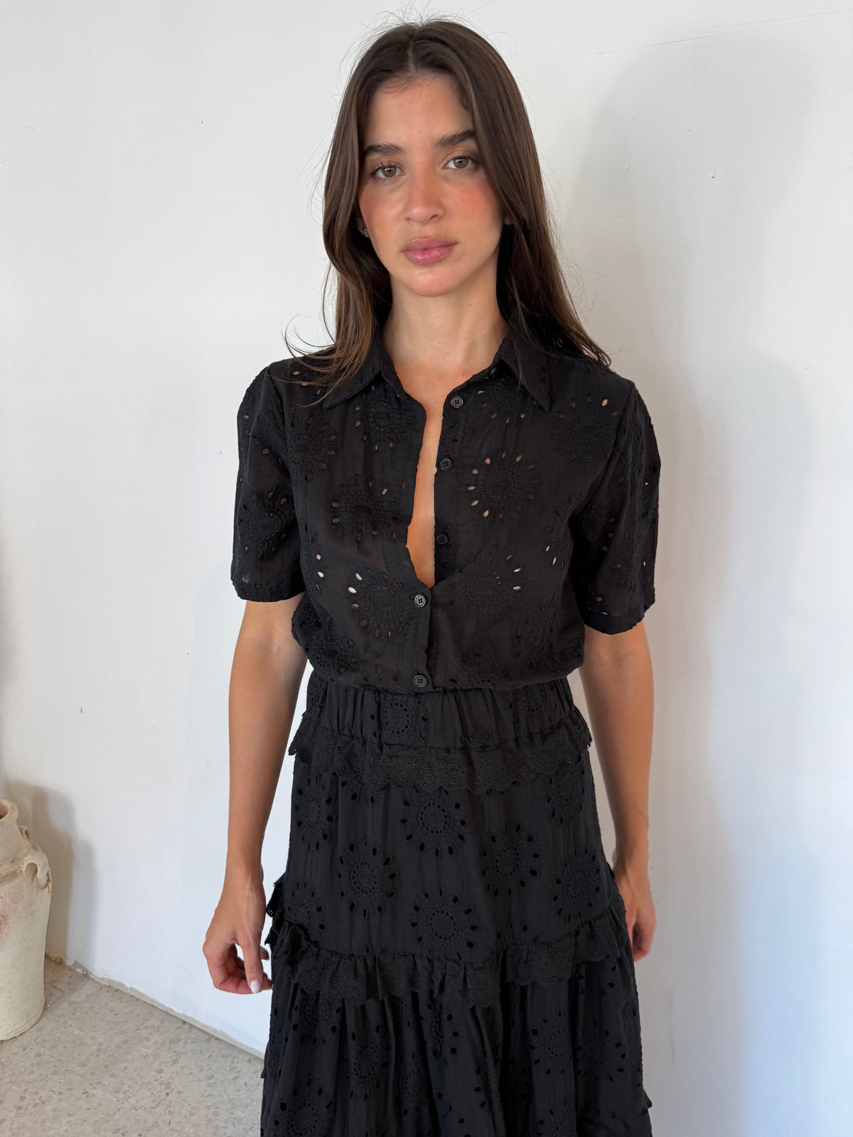 Eyelet Maxi Dress