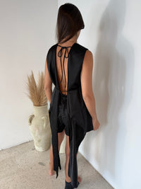 Black Satin Short