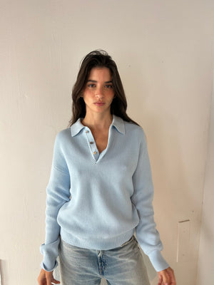 LS Collar Button Top