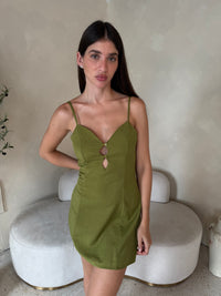 V Neck Mini Dress
