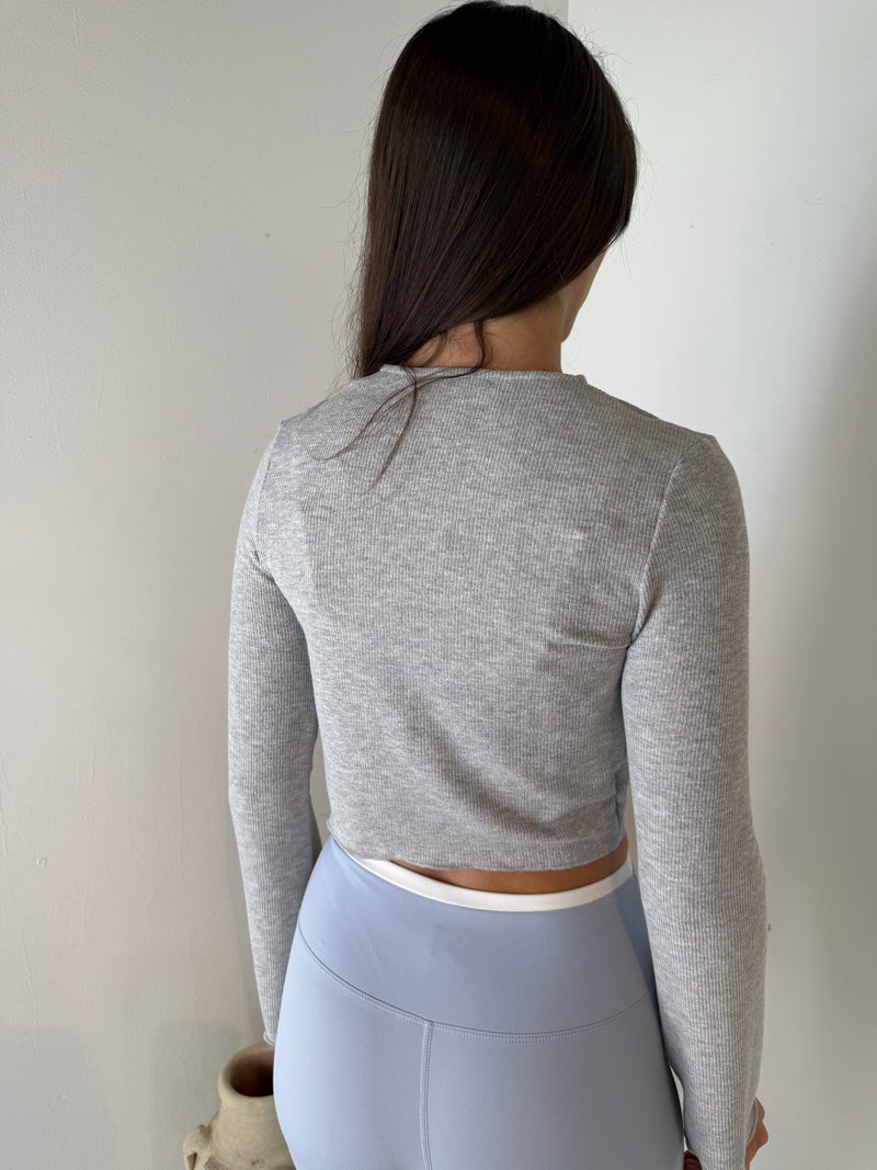 Cropped Tie Front Cardigan
