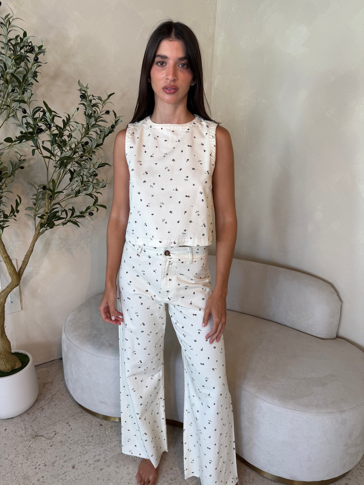 Floral Denim Set