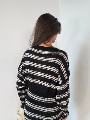 Stripe LS Top & Skirt Set