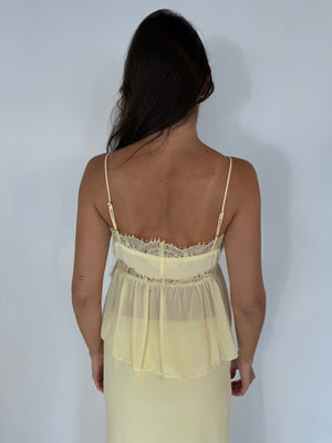 Lace Trim Tie Top & Maxi Skirt Set