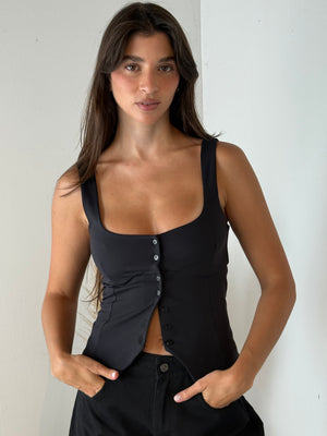 Solid Bustier Top