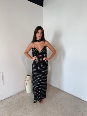 Polka Dot Maxi Dress