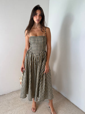 Checkered Maxi Dress