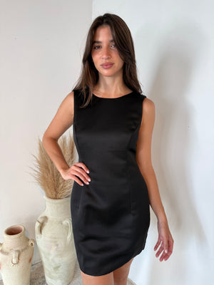 Bow Black Mini Dress