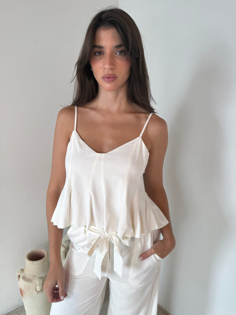 Ivory Tank & Pant Set