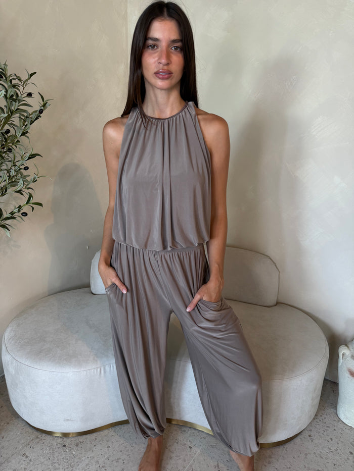 Mocha Bubble Top & Pant Set
