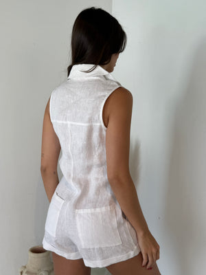 Linen Zip Romper