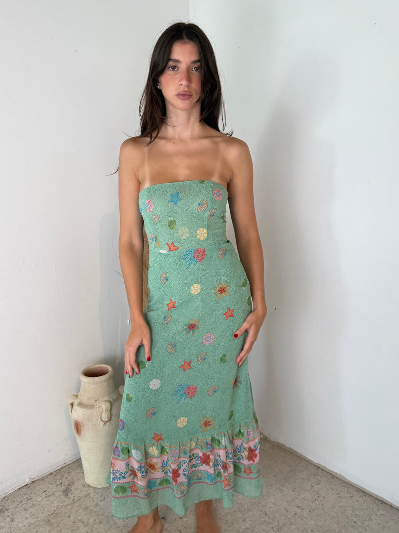 Summer Printed Tube Dress