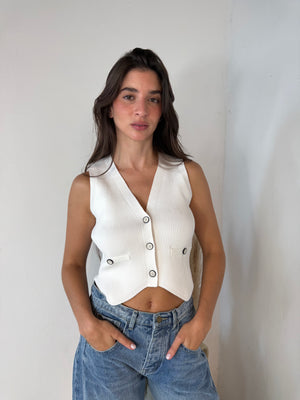 Button Knit Vest