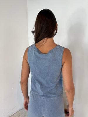 Washed Denim Top & Pant Set